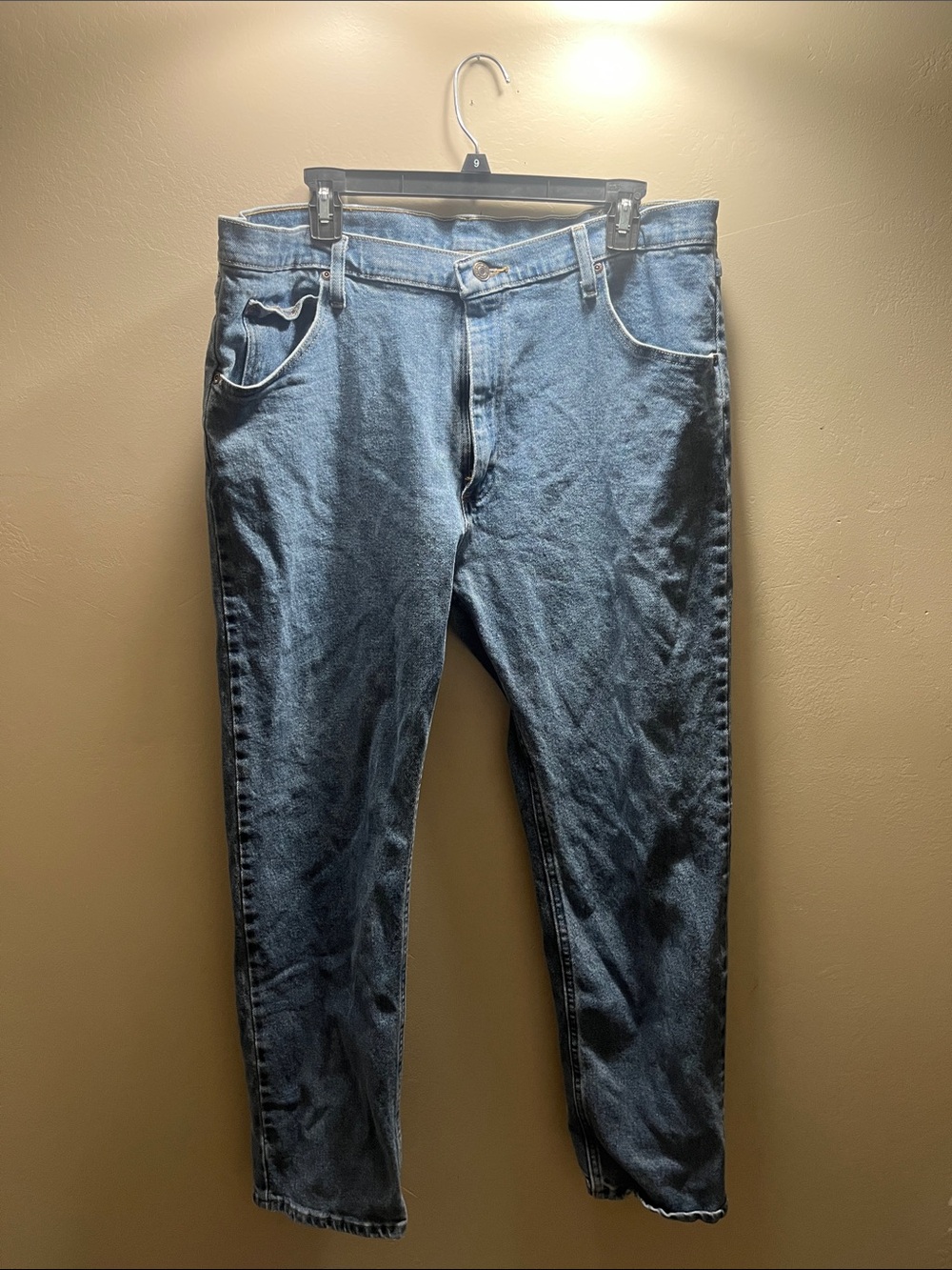 Wrangler Men's Relaxed Fit Blue Denim Jeans